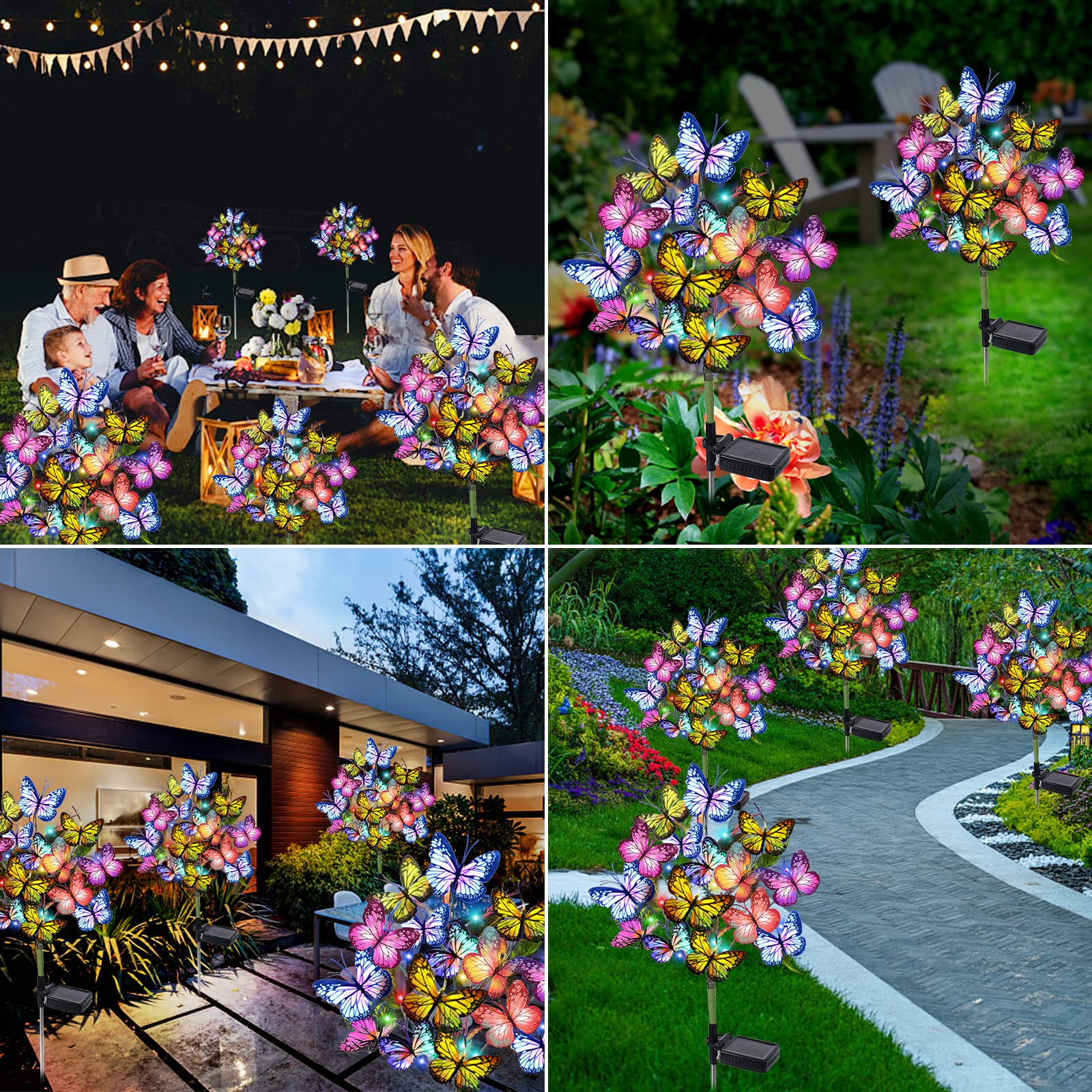 💐2025 Spring Hot Sale🦋Solar Outdoor Butterfly Lights✨