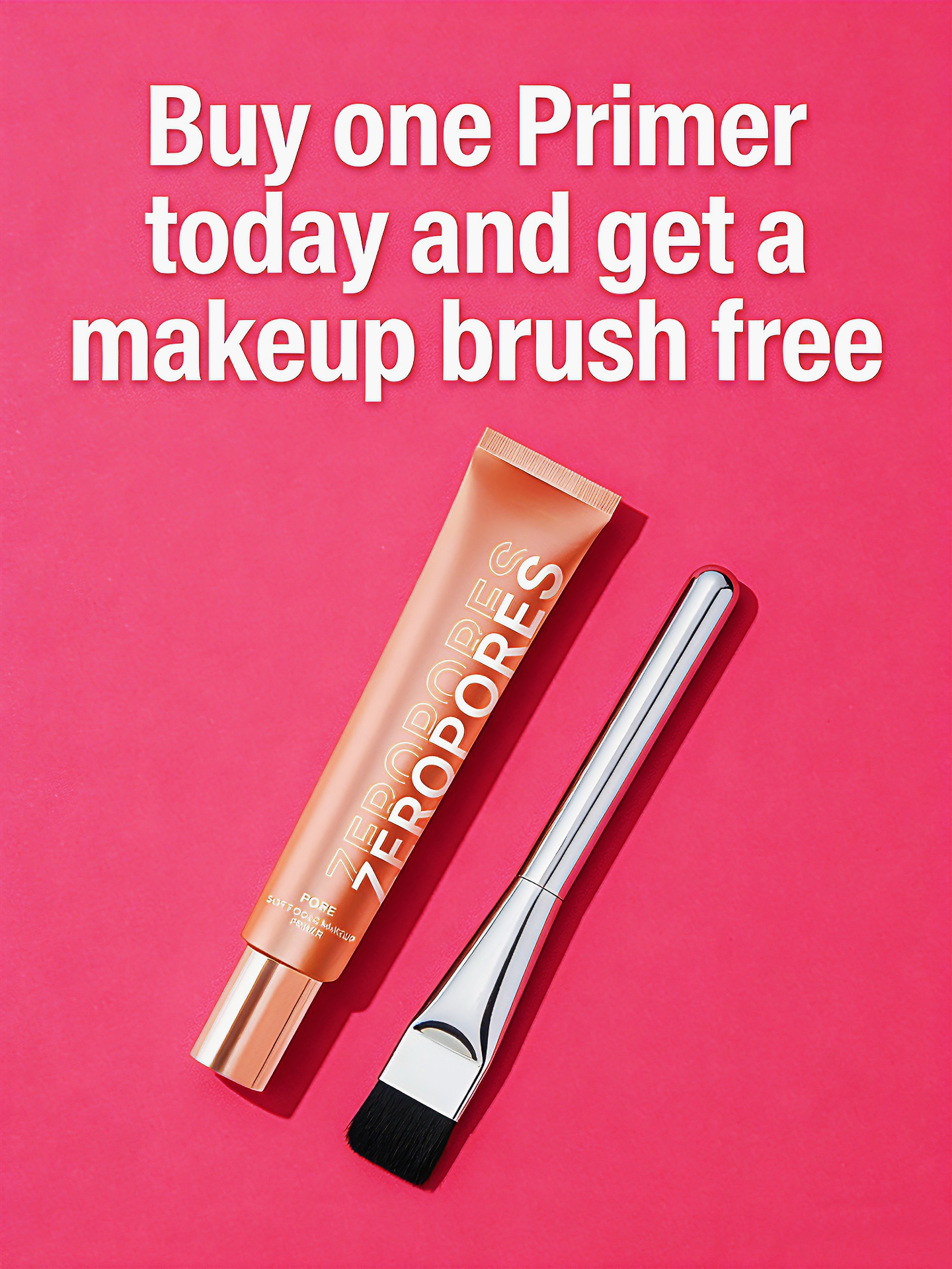 ✨ZEROPORES Pore Softfocus Makeup Primer✨ – 67% OFF | 12H Hold & Free Brush