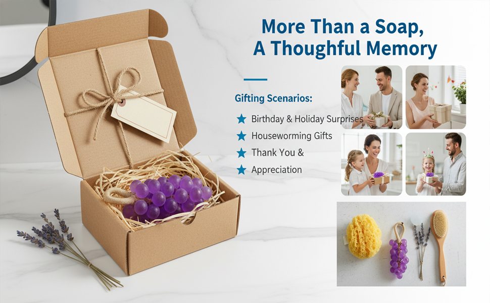 🍇 Handmade Crystal Grape Soap – 53% OFF | Gentle & Safe for Mature Skin