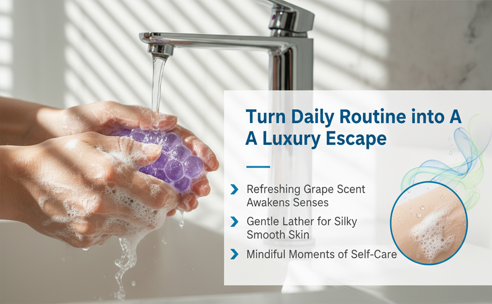🍇 Handmade Crystal Grape Soap – 53% OFF | Gentle & Safe for Mature Skin