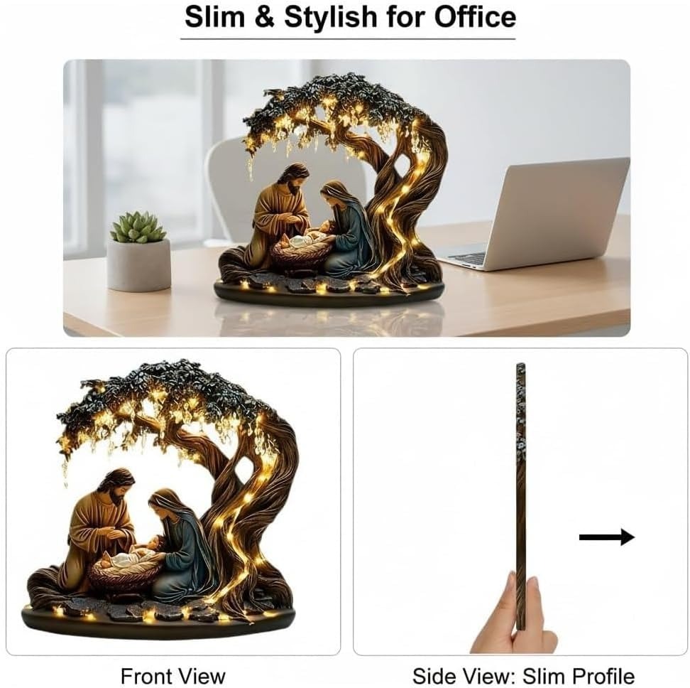 Newborn flat Christmas scene desktop decoration