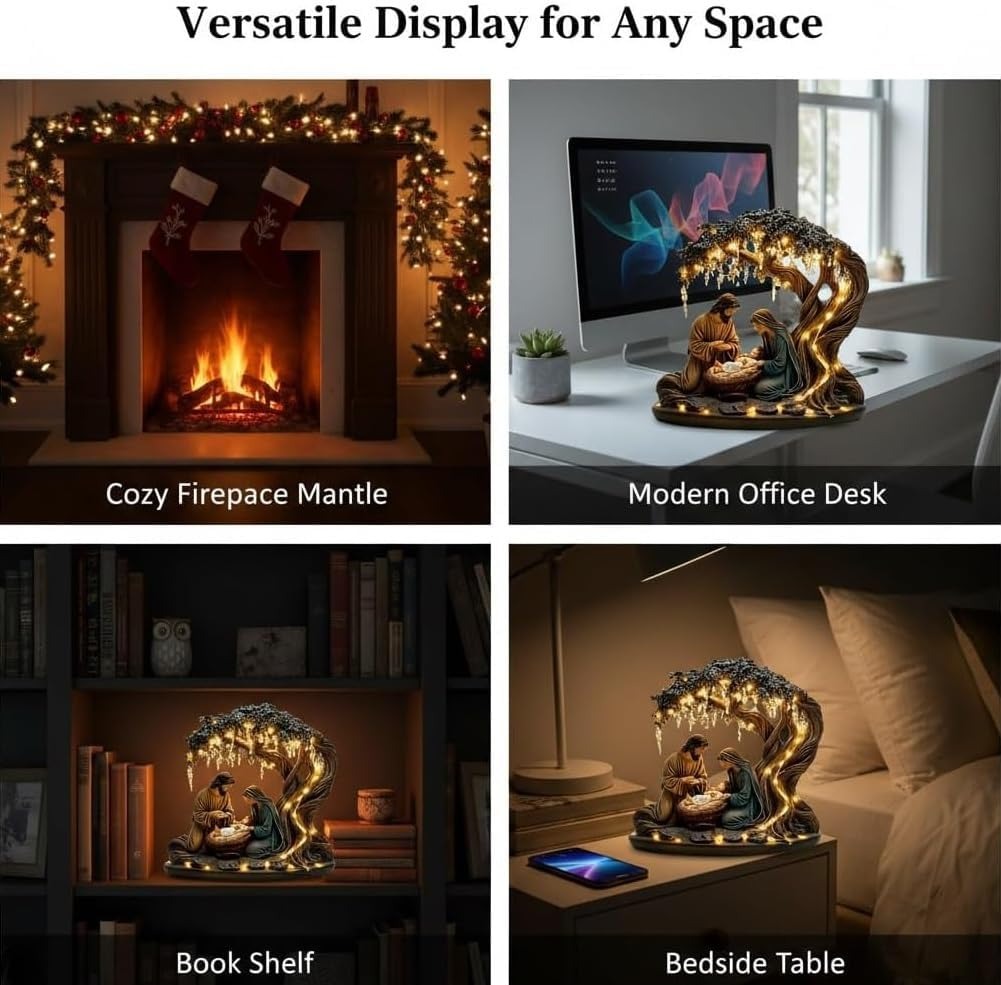 Newborn flat Christmas scene desktop decoration