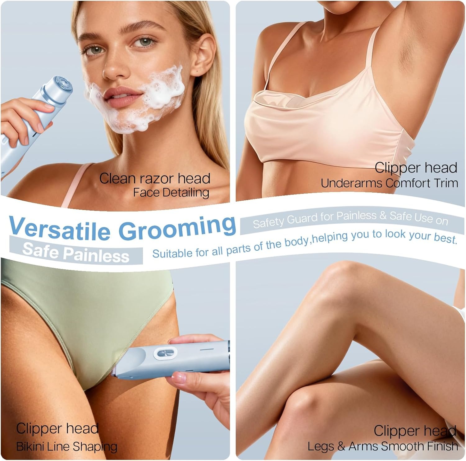 2-in-1 Painless Bikini Hair Trimmer