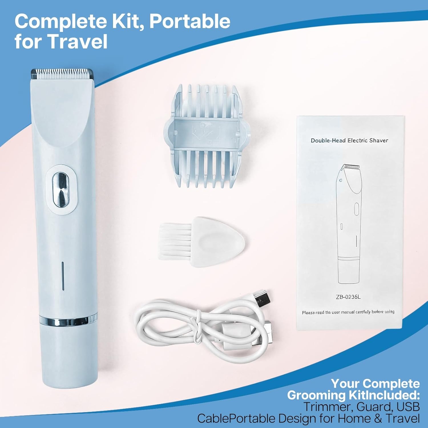 2-in-1 Painless Bikini Hair Trimmer