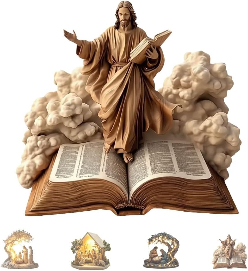 Newborn flat Christmas scene desktop decoration