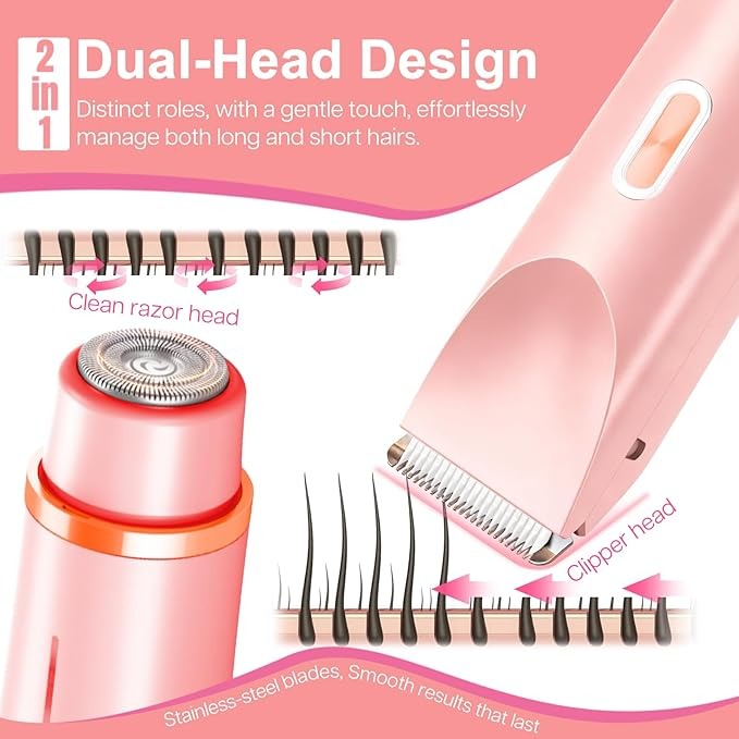 2-in-1 Painless Bikini Hair Trimmer