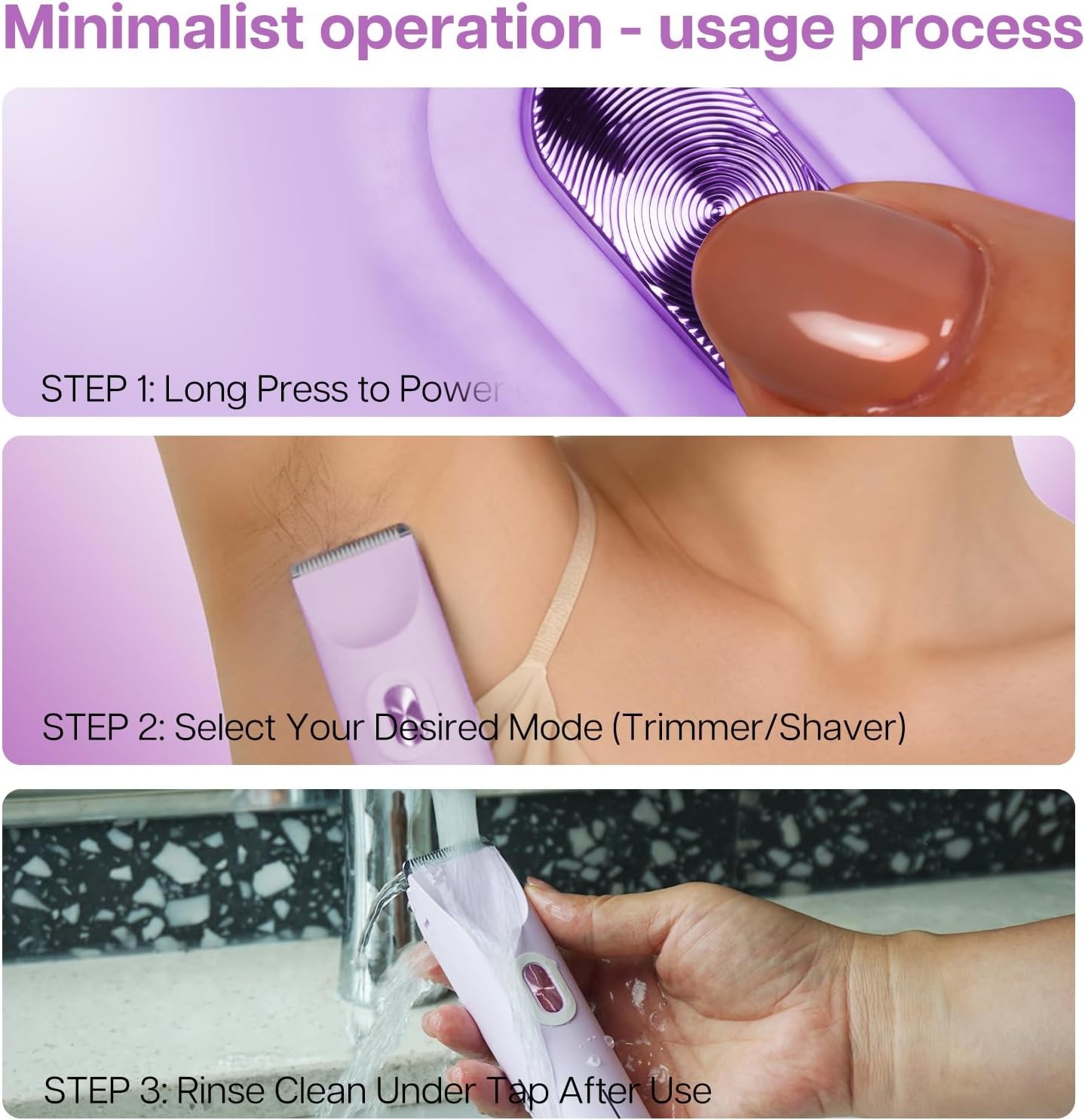 2-in-1 Painless Bikini Hair Trimmer