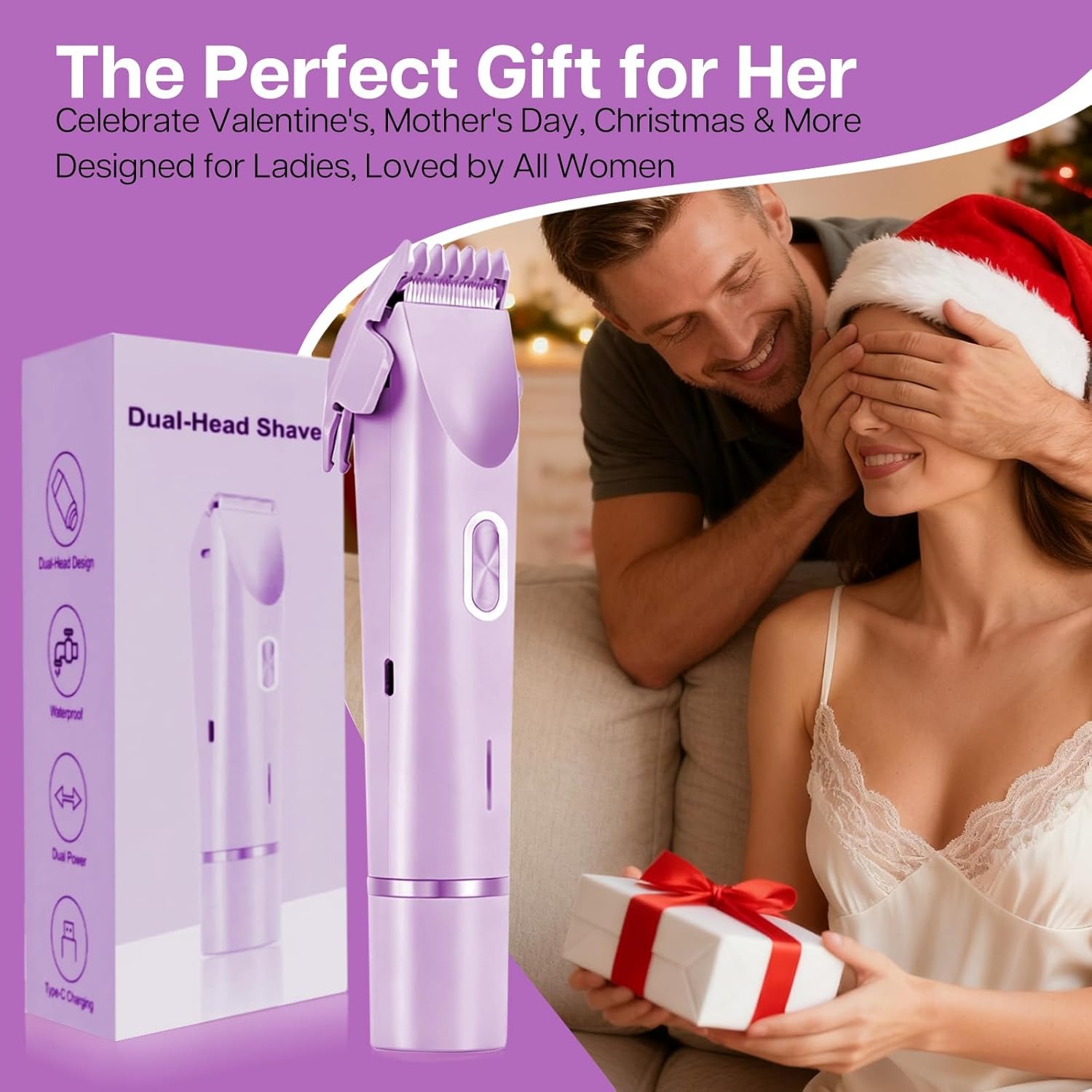 2-in-1 Painless Bikini Hair Trimmer