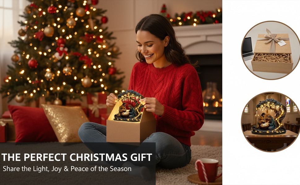 Newborn flat Christmas scene desktop decoration