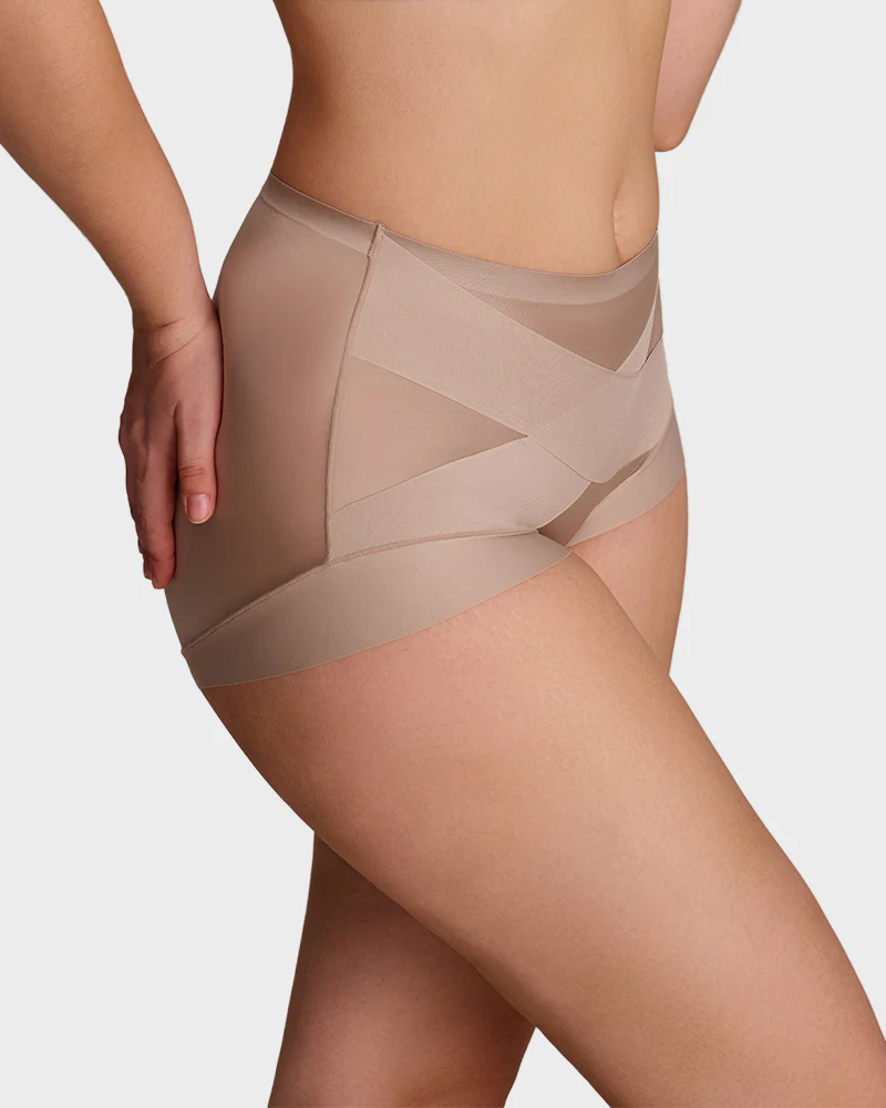 High-Waist Cross Compression Shaping Panties