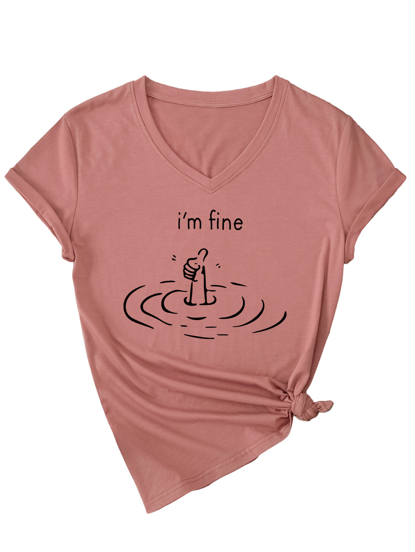 Women's I'm Fine Print T-Shirt