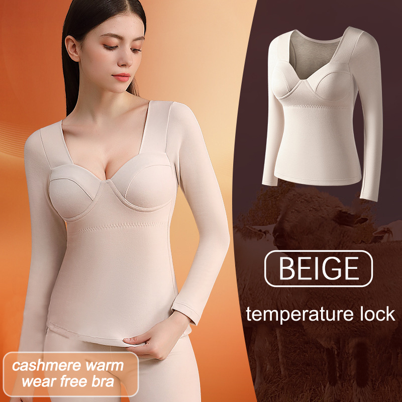 Square Neck Thermal Chest Pad Underwear