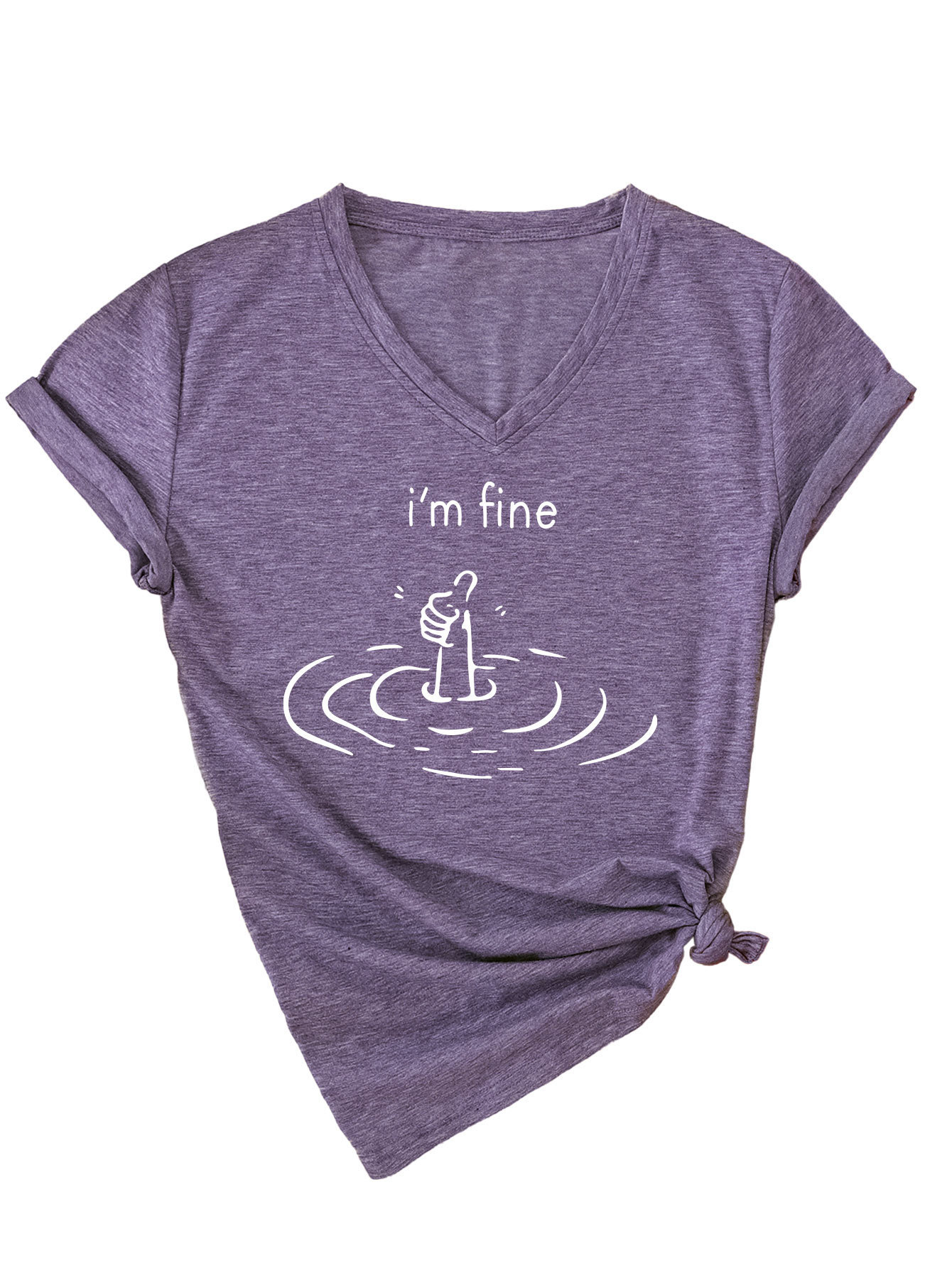 Women's I'm Fine Print T-Shirt