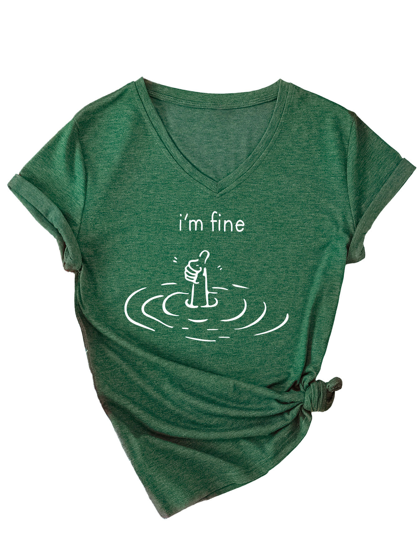 Women's I'm Fine Print T-Shirt