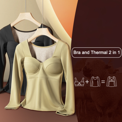 Square Neck Thermal Chest Pad Underwear