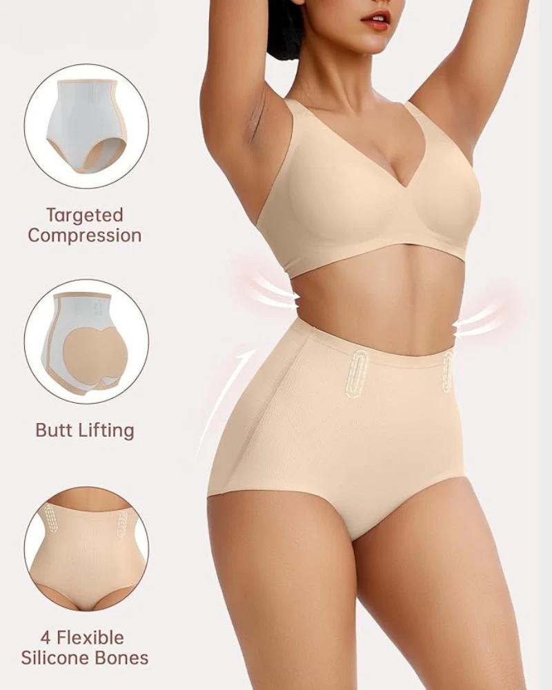 Seamless High-Waisted Tummy Control Shaping Panty