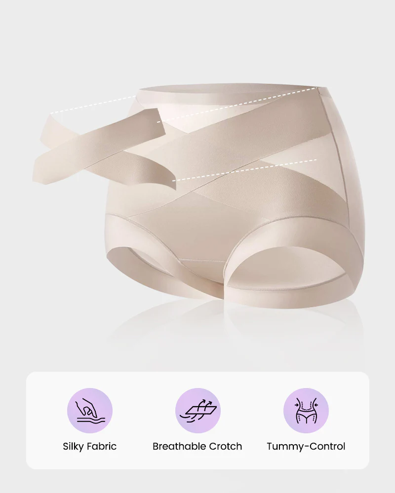 High-Waist Cross Compression Shaping Panties