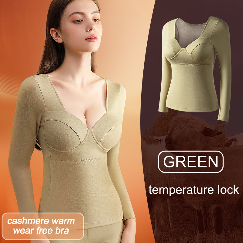 Square Neck Thermal Chest Pad Underwear