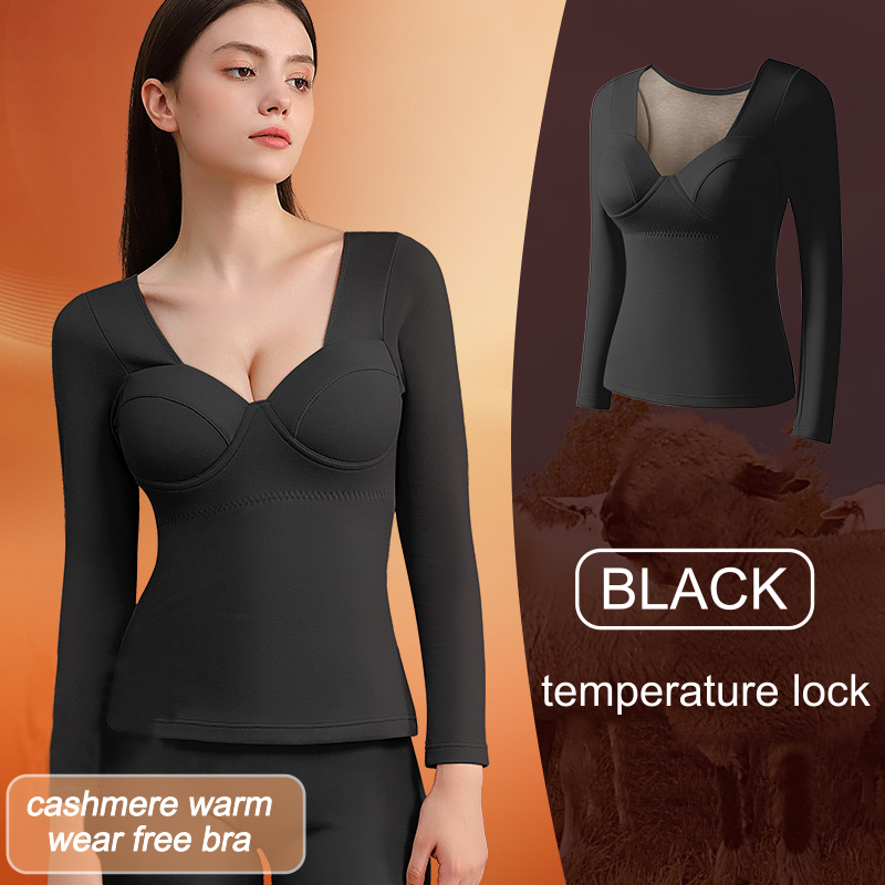 Square Neck Thermal Chest Pad Underwear