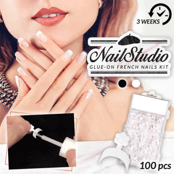 NailStudio Glue-On French Nails Kit