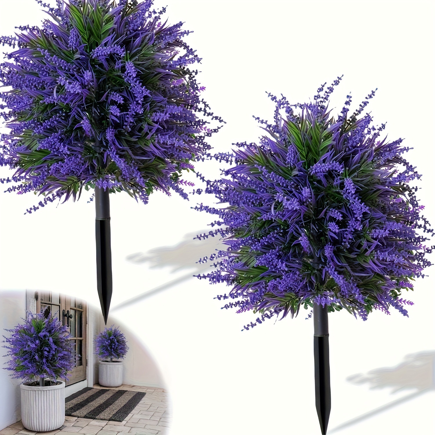 🔥2025 New upgrade hot sales🔥Artificial Lavender Boxwood Topiary Ball Trees