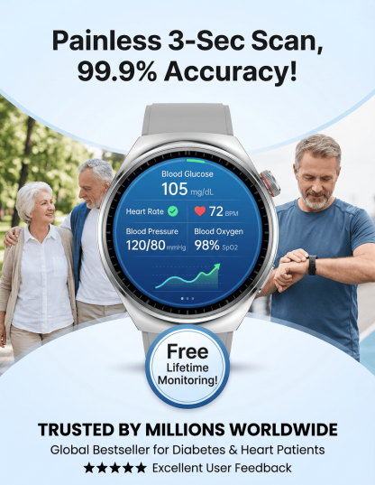 【Recommended by MDs!】The Newest Smart Health Watch！US Technology: 10 Years Ahead of China！🩸 One-Touch Blood Glucose – Your 24/7 Health Guardian💓 Heart Rate/BP/SpO2/Sleep – A Clinic on Your Wrist