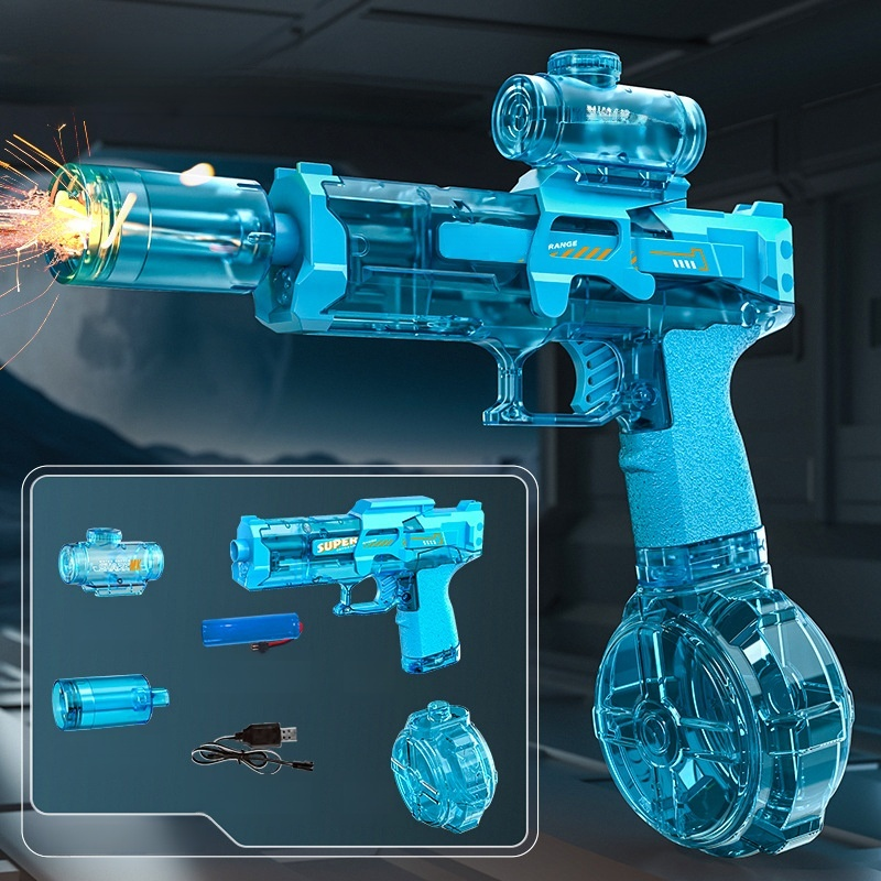 More Than a Water Gun—It’s Cyberpunk Gear! Futuristic LED FX + Metallic Feel for the Ultimate Immersion 🤖🌊Where Sci-Fi Meets High Performance! The Sleekest Auto-Blaster of the Year – The Life of Every Pool Party 🏖️💎