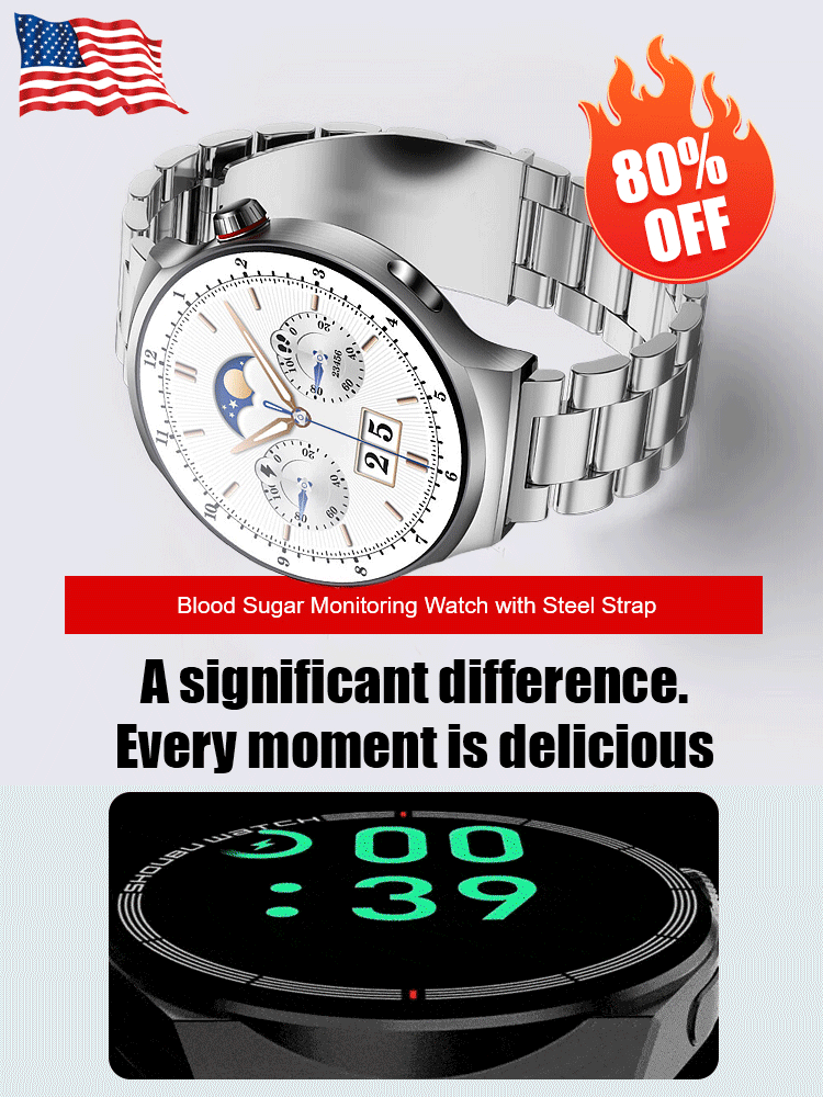 【Recommended by MDs!】The Newest Smart Health Watch！US Technology: 10 Years Ahead of China！🩸 One-Touch Blood Glucose – Your 24/7 Health Guardian💓 Heart Rate/BP/SpO2/Sleep – A Clinic on Your Wrist