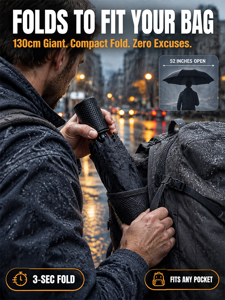 [Resistant to Force 10 Winds] Extra Large Thickened Windproof Folding Umbrella