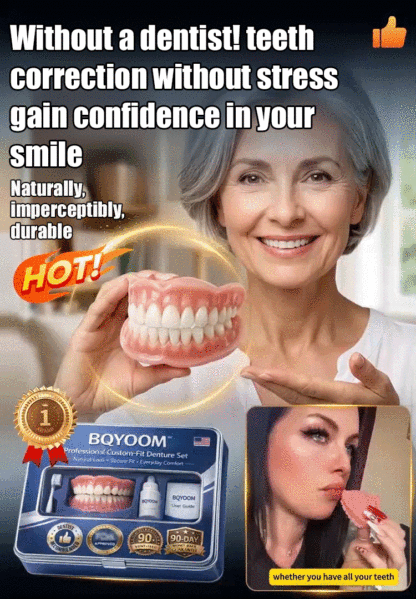 【BUY 1 GET 1 FREE】Professional Medical-Grade Adaptive Dentures – Eat Ribs Confidently & No Dentist Needed – 90-Day Guarantee!