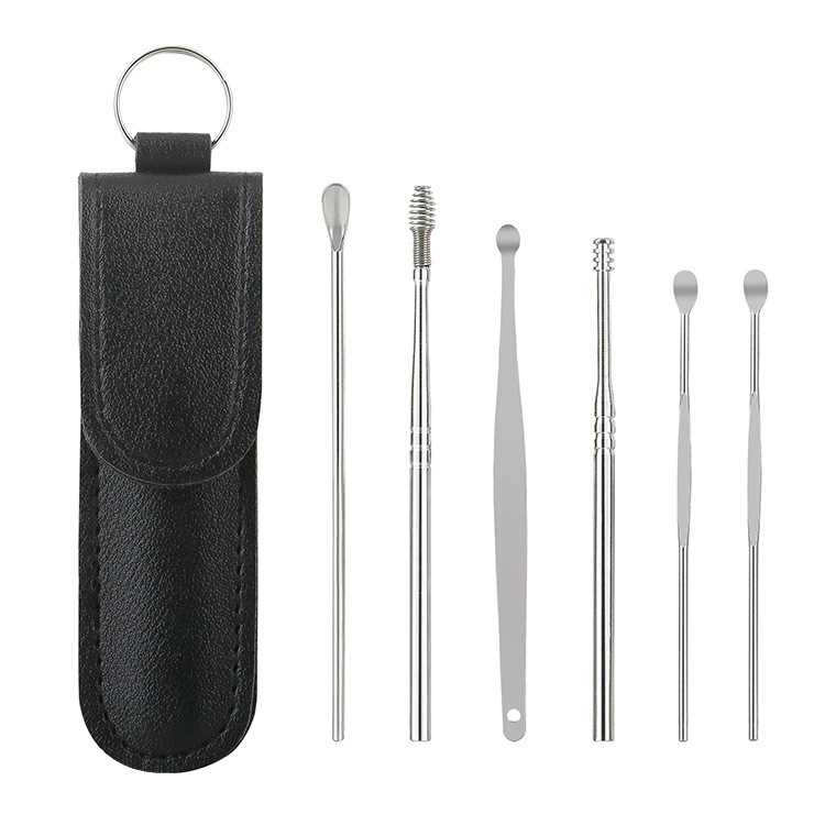 6 Precision Tools✨6-piece Stainless Steel Ear Scoop Set👂ASMR For Your Ears: Redefining the New Standard of Ear Canal Cleaning.