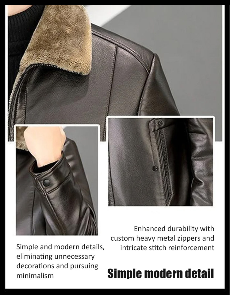 Get your 2nd jacket for just $30! Buy more, save more. 💰⚡Men's Leather Jacket with Fleece and Thickening🌡️🔥High-density velvet lining for 24H thermal lock.