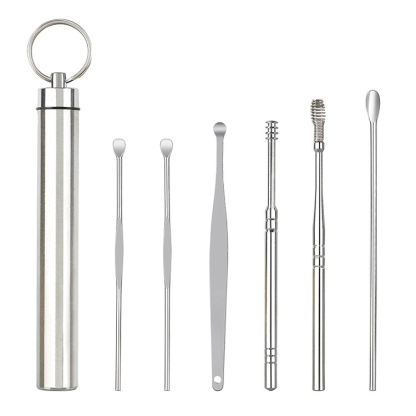 6 Precision Tools✨6-piece Stainless Steel Ear Scoop Set👂ASMR For Your Ears: Redefining the New Standard of Ear Canal Cleaning.