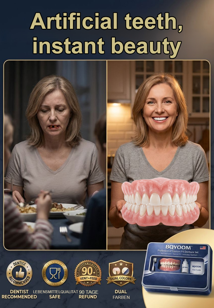 【BUY 1 GET 1 FREE】Professional Medical-Grade Adaptive Dentures – Eat Ribs Confidently & No Dentist Needed – 90-Day Guarantee!