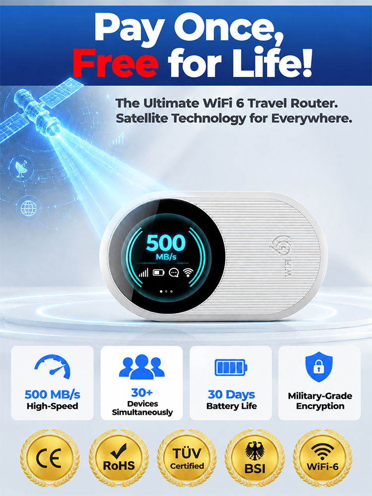 M10 Pro High-Speed Wireless Travel Router | 500 MB/s Satellite-Level Qualcomm Chip & 30+ Devices Connection | Limited Flash Sale: No More 24-Month Contracts!
