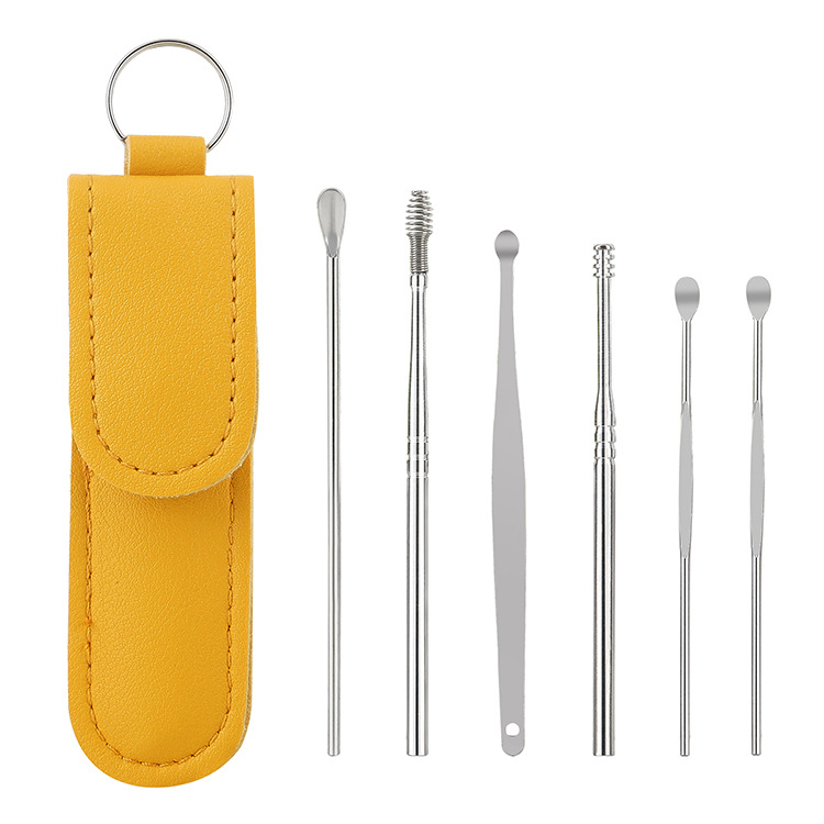 6 Precision Tools✨6-piece Stainless Steel Ear Scoop Set👂ASMR For Your Ears: Redefining the New Standard of Ear Canal Cleaning.