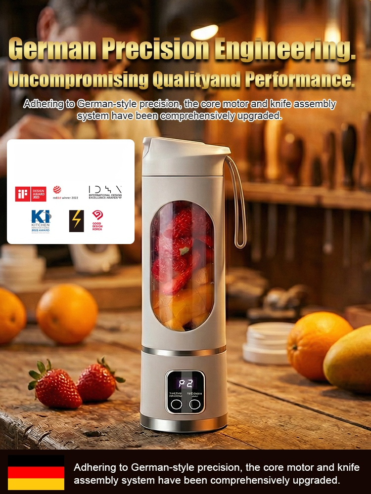2X Faster Than Regular Blenders! USB Fast-Charge for 15+ Cups ⚡High-End Steel & Leak-Proof. Carry a 5-Star Juice Bar in Your Bag 👜our Mobile Energy Station! 450ml Capacity for Gym or Travel 🏃‍♂️