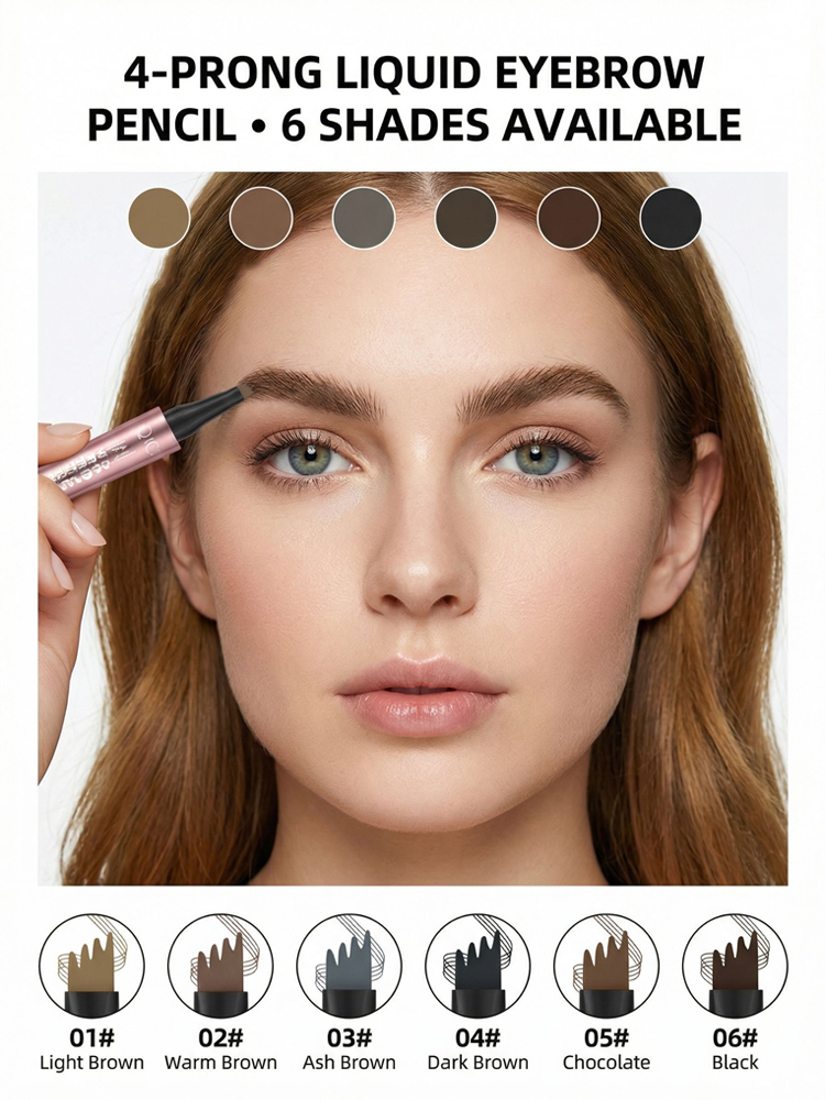 Buy 3 Get 3 FREE!📉Skip the Microblading! Get Natural Hair-Like Strokes in 5 Seconds ✨24H Gym-Proof Power! Your Brows Stay Perfect Even Under Sweat 💦Beginner-Friendly 4-Tip Pen. Professional Brows with Zero Effort ✍️