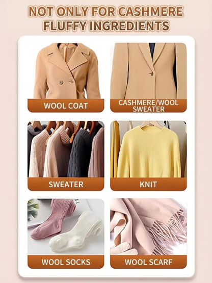 🧶 Gently Restores Shrunken Sweaters – Revives Elasticity & Shape, Safe for Wool & Cashmere🌿 pH-Balanced, Color-Safe Effervescent Tablets – Deeply Conditions & Fluffs🛡️ Anti-Static, Anti-Pilling, Long-Lasting Freshness – 2-in-1 Clean & Care