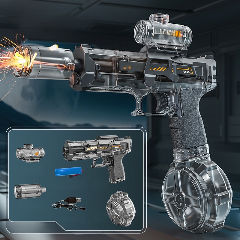 More Than a Water Gun—It’s Cyberpunk Gear! Futuristic LED FX + Metallic Feel for the Ultimate Immersion 🤖🌊Where Sci-Fi Meets High Performance! The Sleekest Auto-Blaster of the Year – The Life of Every Pool Party 🏖️💎