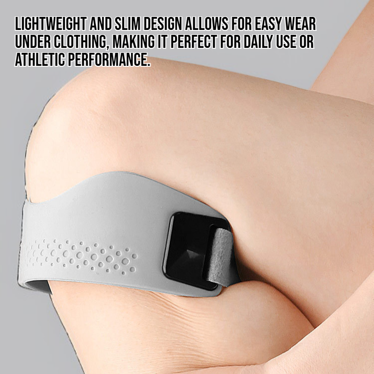 Bidirectional adjustment patellar strap sports knee pad front view