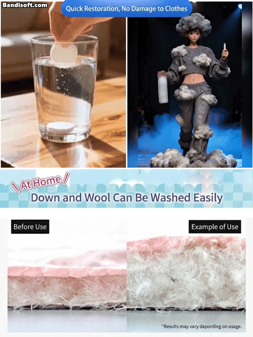🧶 Gently Restores Shrunken Sweaters – Revives Elasticity & Shape, Safe for Wool & Cashmere🌿 pH-Balanced, Color-Safe Effervescent Tablets – Deeply Conditions & Fluffs🛡️ Anti-Static, Anti-Pilling, Long-Lasting Freshness – 2-in-1 Clean & Care