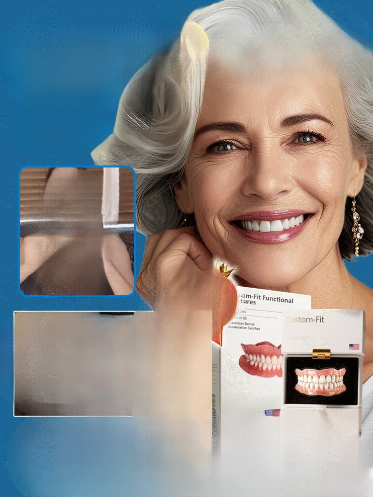 Whether you have a full set of teeth, gaps, or no gaps at all – this denture will fit perfectly! 🔥 Simply place it in hot water to activate it and then bite down. The material will perfectly adapt to the shape of your jaw. 