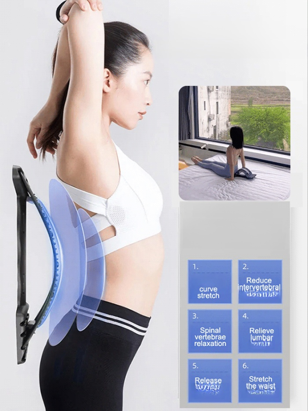 Magnetic therapy acupuncture massage lumbar stretcher, Decompress Your Spine! ✨ Magnetic Therapy Stretcher to Relieve Back Pain & Muscle Tension.