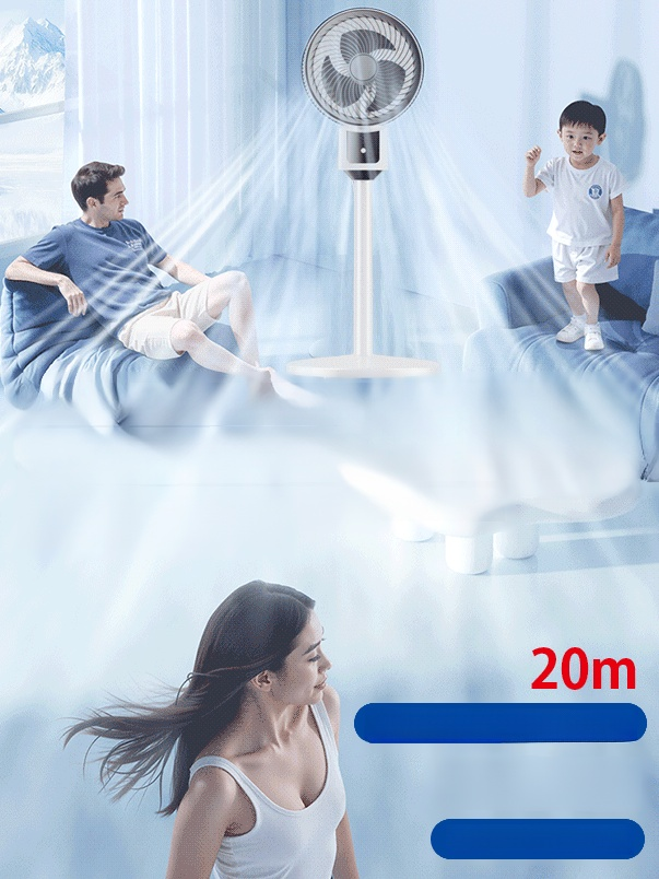 Ultra-quiet and energy-saving cool air conditioner fan, 1s Cooling, 20°C Drop! 35dB Silent Sleep Mode. 99% Bacteria Removal.