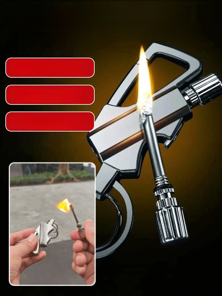 The Ultimate 3-in-1 EDC Multi-Tool Light, Open, Carry! 🛡️ Durable Lighter + Bottle Opener + Heavy-Duty Keychain in One.