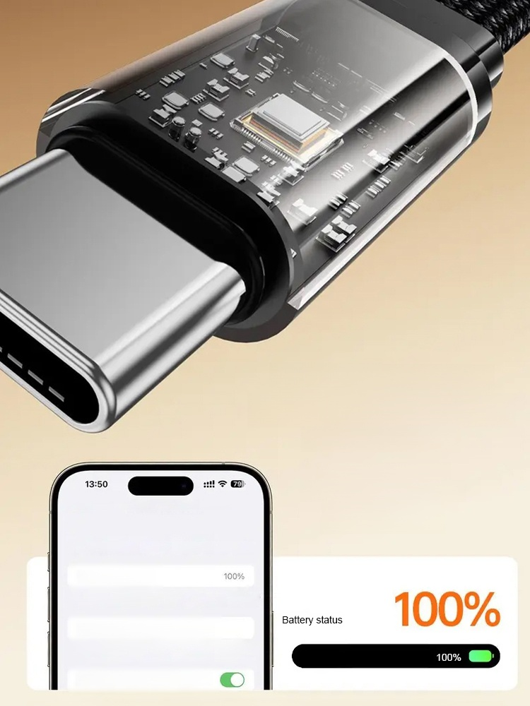 【Stand + Charging Cable】Foldable 240W Fast Charging Cable ⚡️ 240W Super Fast Charging 📱 Foldable Stand Design 🌀 Cable Winder for Storage