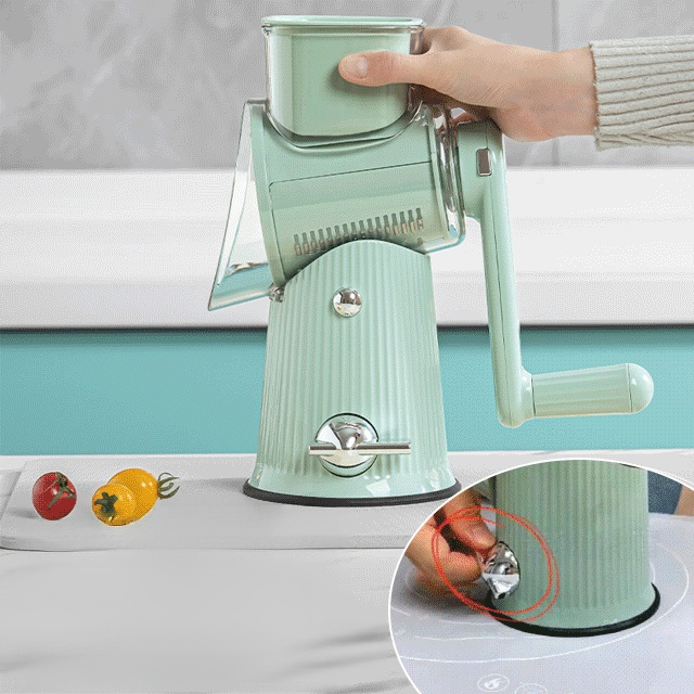This 5-in-1 hand-crank food chopper slices, dices, and chops with ease! Perfect for quick meal prep and versatile kitchen use.🥰💯