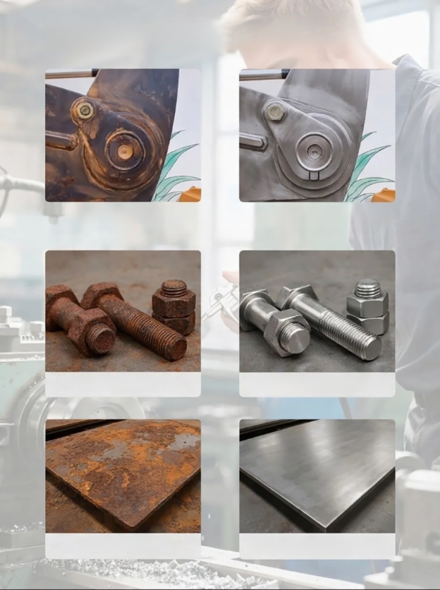 🚀 Instantly restore rust to a shiny finish! 💪Removes 10 years' worth of rust in 3 seconds! Easy to use with just a spray, without damaging the material.