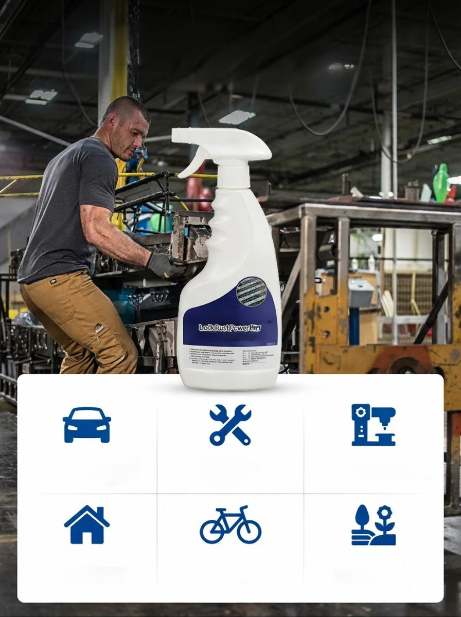 🚀 Instantly restore rust to a shiny finish! 💪Removes 10 years' worth of rust in 3 seconds! Easy to use with just a spray, without damaging the material.